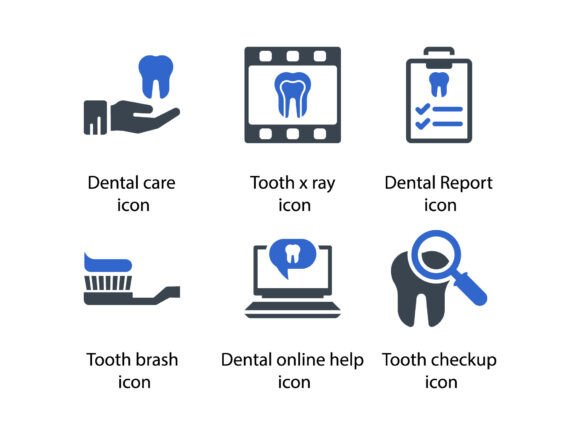 A Dental Care Icon Set for Elegant Embroidery Projects