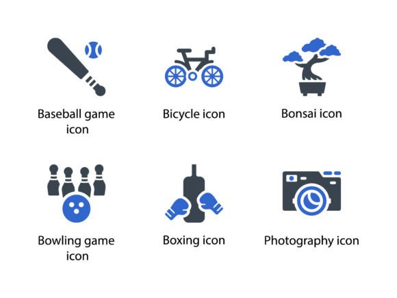 A Designer's Take on a Meticulous Hobbies Icon Set