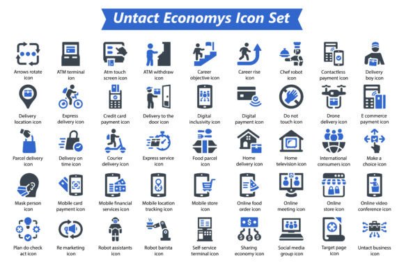 A Designer’s Take on the Untact Economy Icon Set