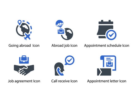 A Professional Review: Find Job Interview Icon Set 1 Graphics