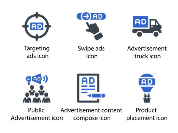 Ads Marketing Icon Set 7: A Professional Designer's Take for Embroidery