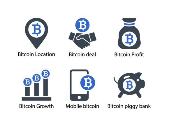 Bit Coin Icon Set 4: A Publishing Tool for Graphics and Icons