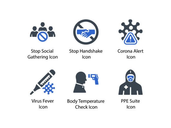 Crafting with the Corona Virus Icon Set 7 Graphics