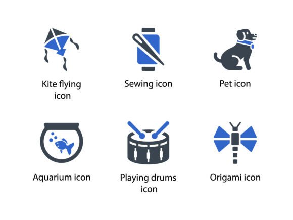 Hobbies Icon Set 6: A Graphics Review for Real Projects