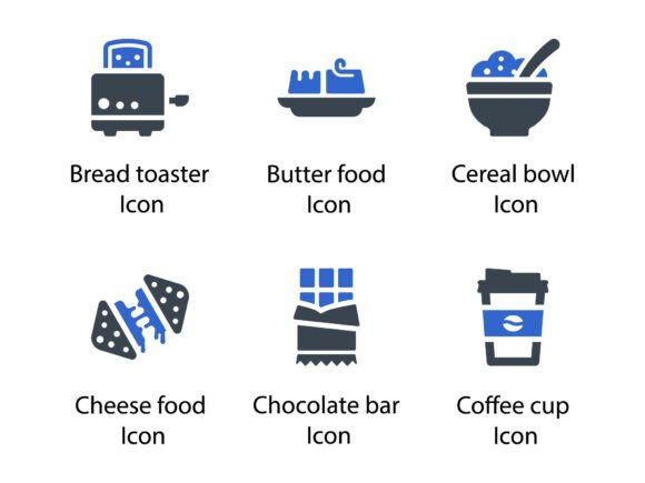 Modern Breakfast Graphics & Icons for Editorial Use